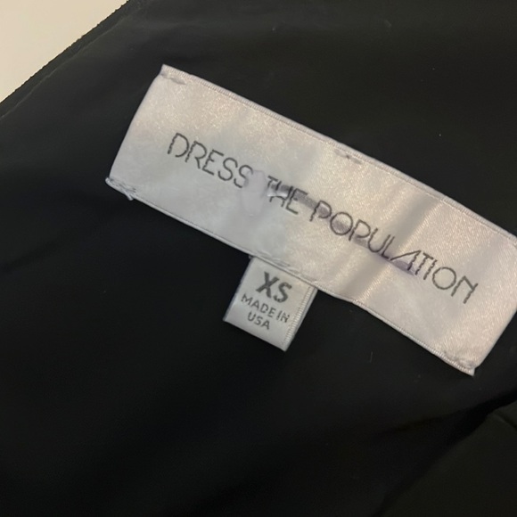 DRESS THE POPULATION 'LOLA' CHEVRON SEQUIN BODY-CON MINI DRESS XS - Picture 11 of 11